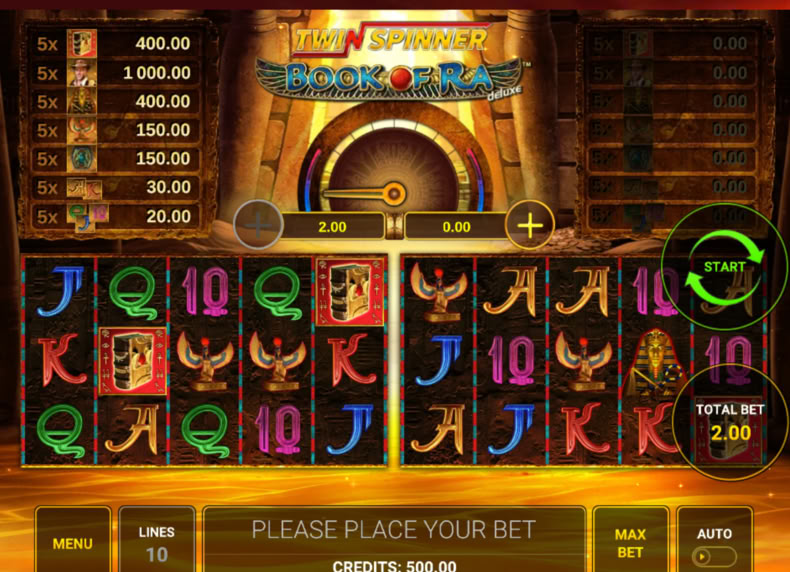 Twin Spinner Book of Ra™ Deluxe game - play for free