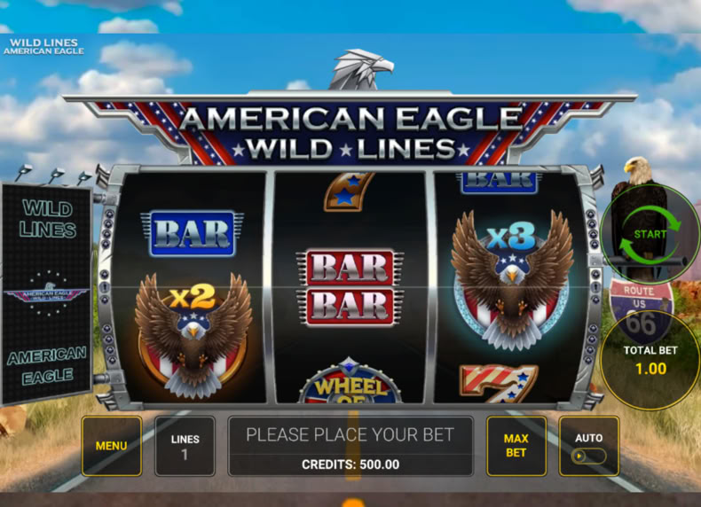 Wild Lines American Eagle game - play for free