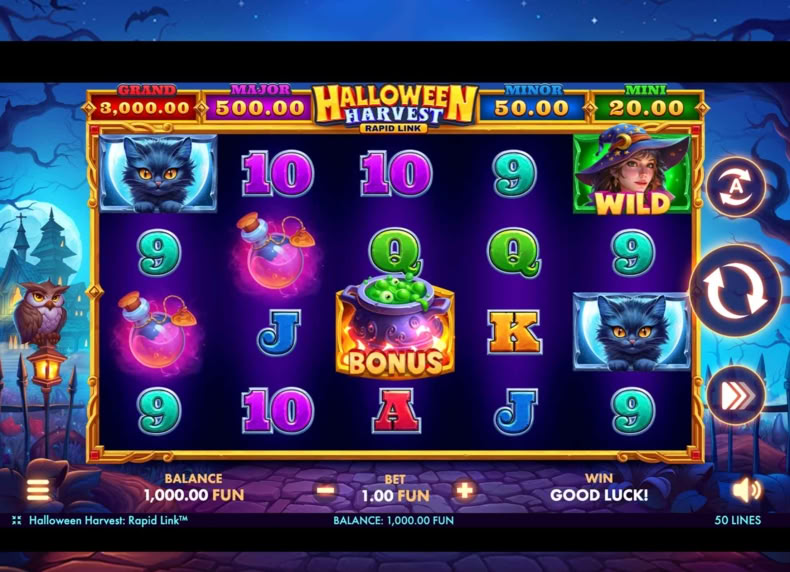 Halloween Harvest Rapid Link game - play for free