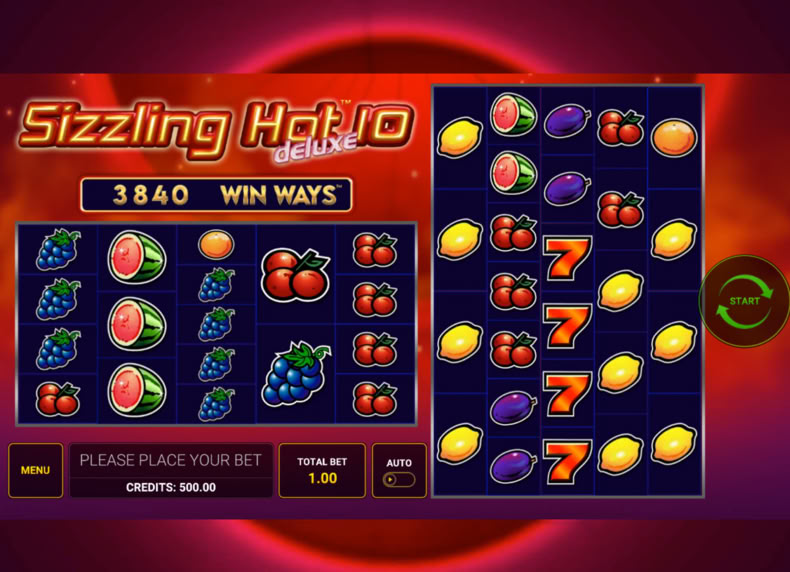 Sizzling Hot Deluxe 10 Win Ways game - play for free