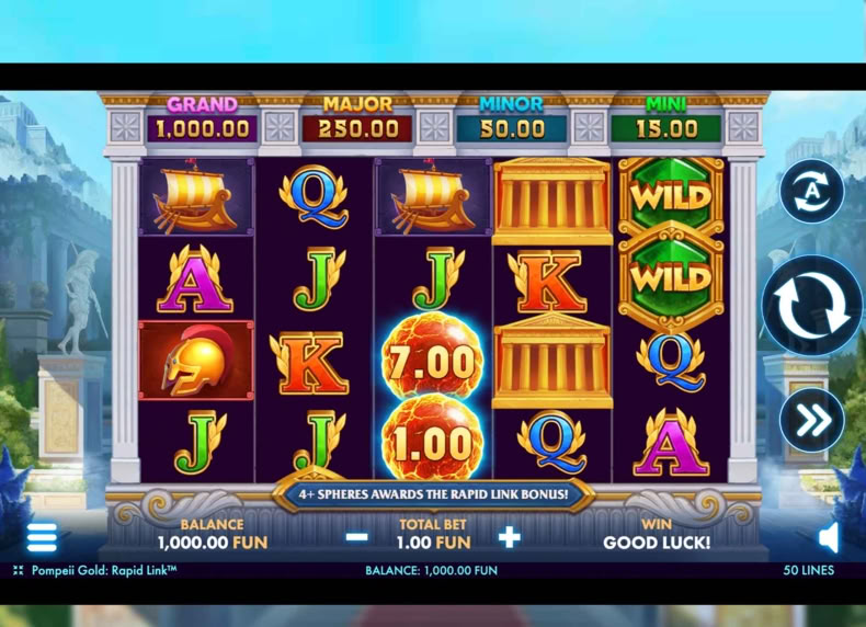 Pompeii Gold: Rapid Link game - play for free