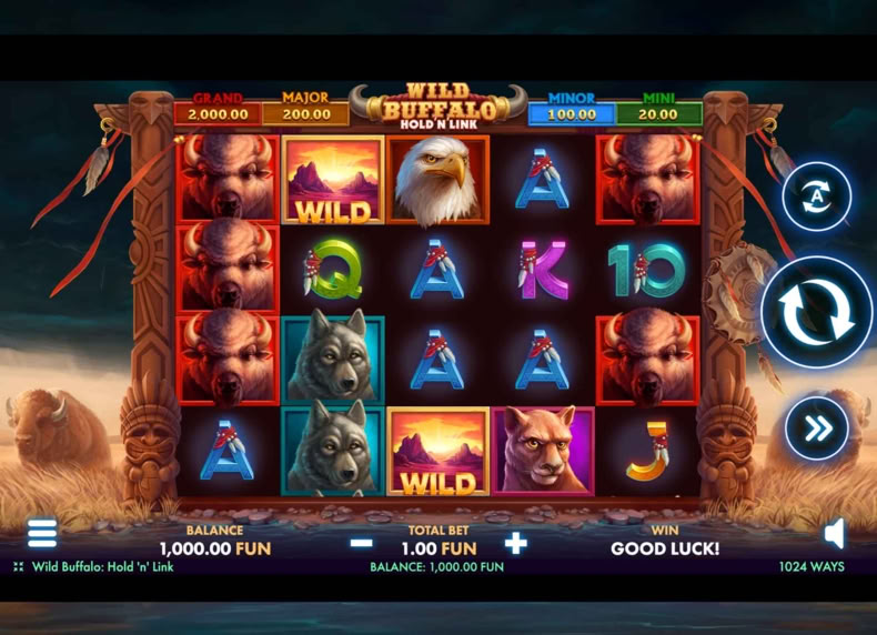 Wild Buffalo: Hold 'n' Link game - play for free