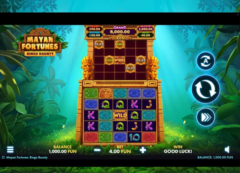 Mayan fortunes: bingo bounty game - play for free