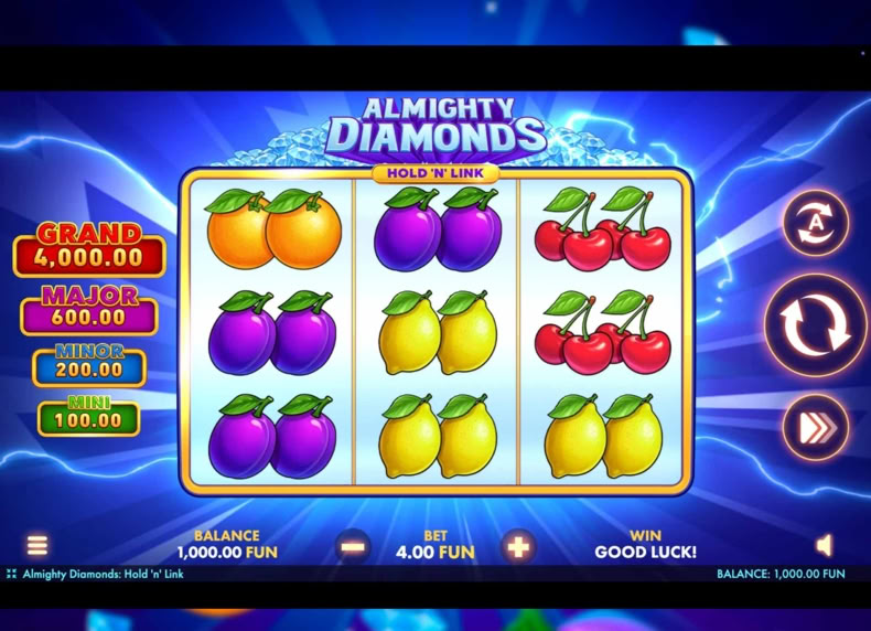 Almighty Diamonds: Hold ‘N’ Link game - play for free