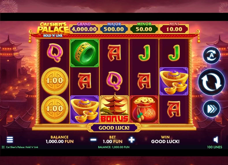 Cai Shen's Palace: Hold 'N' Link game - play for free