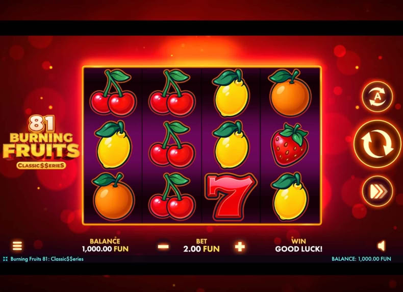 Burning Fruits 81: Classic$$erieS game - play for free