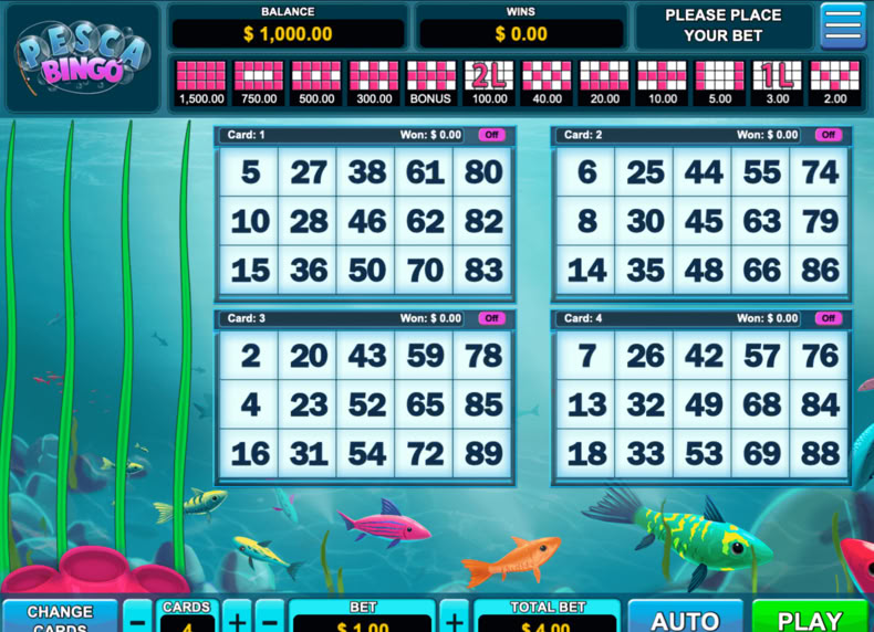 Pesca Bingo game - play for free