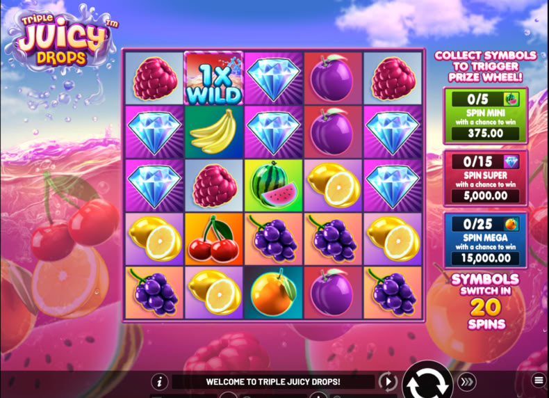 Triple Juicy Drops game - play for free