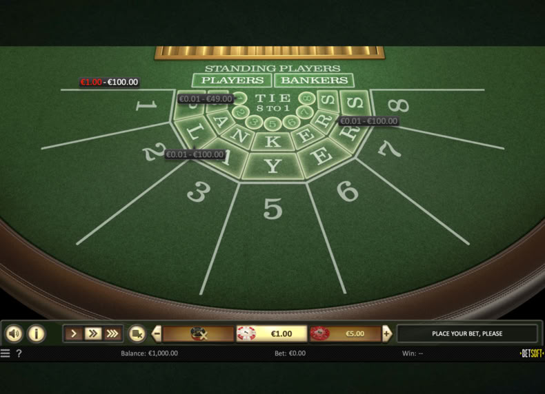 Baccarat game - play for free