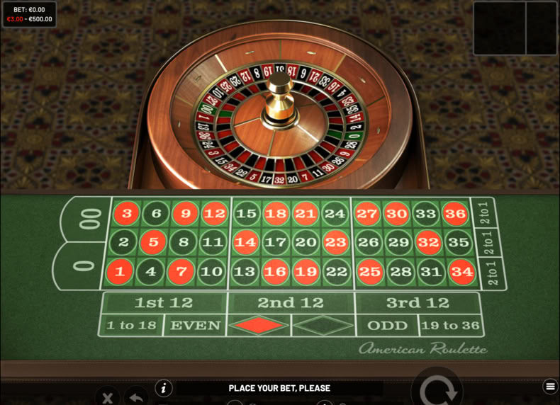 American Roulette game - play for free