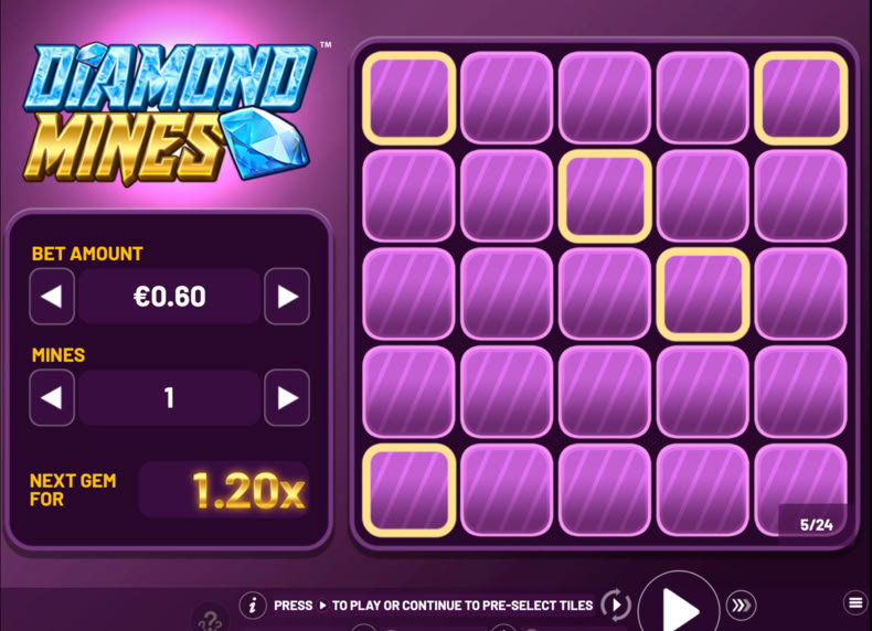 Diamond Mines game - play for free