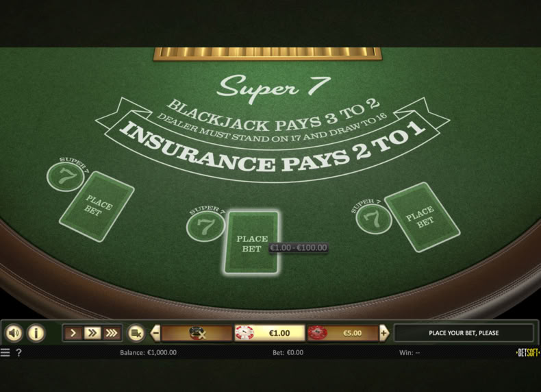Super 7 BlackJack game - play for free