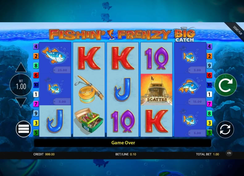 Fishin Frenzy The Big Catch game - play for free
