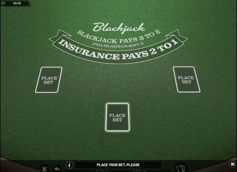 Single Deck BlackJack game - play for free