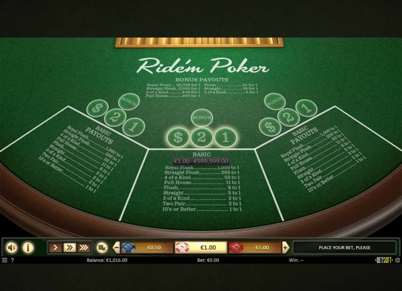 Ride’m Poker game - play for free