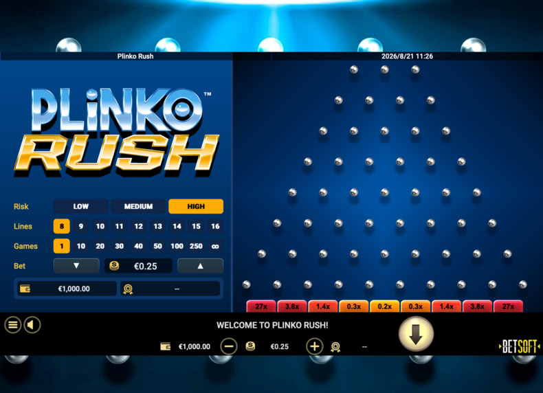 Plinko Rush game - play for free
