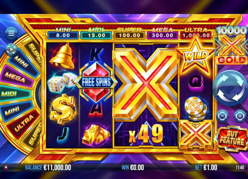 10,000 X Gold game - play for free