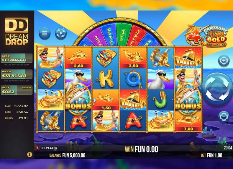 4 Fantastic Fish Gold Dream Drop game - play for free