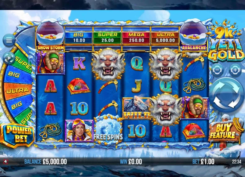 9k Yeti Gold game - play for free