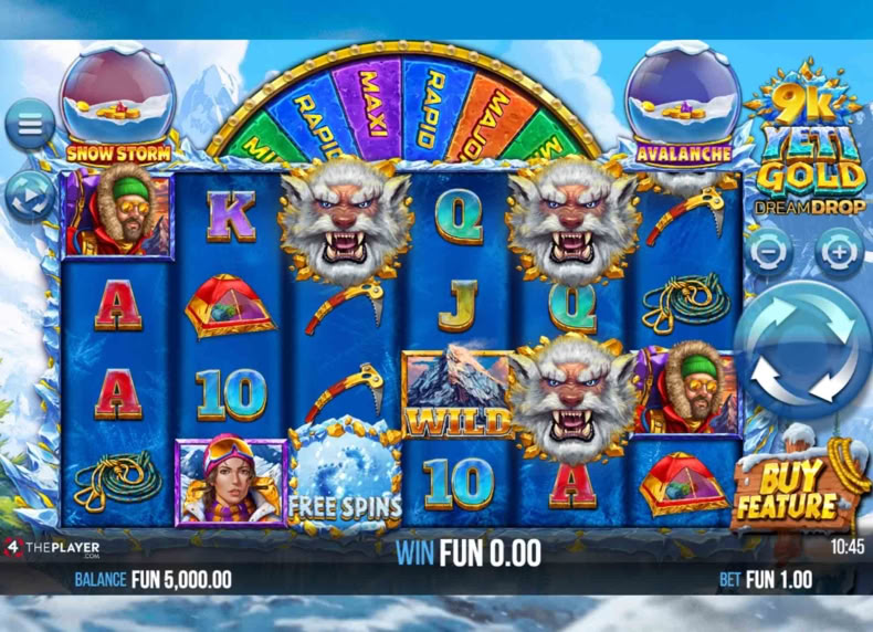 9K Yeti Gold Dream Drop game - play for free