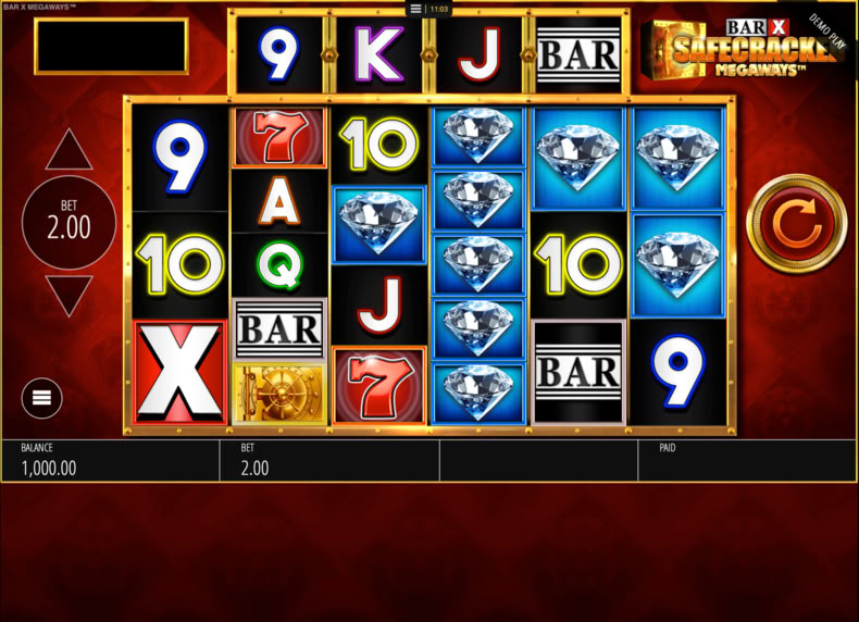 Bar X Safecracker Megaways game - play for free