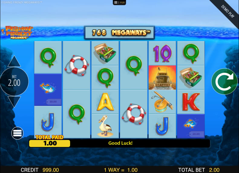 Fishin Frenzy Megaways game - play for free