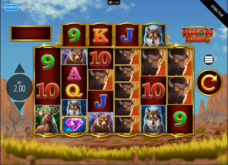 Bison Rising Megaways game - play for free