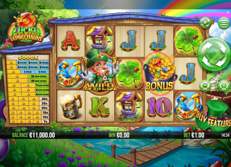3 Lucky Leprechauns game - play for free