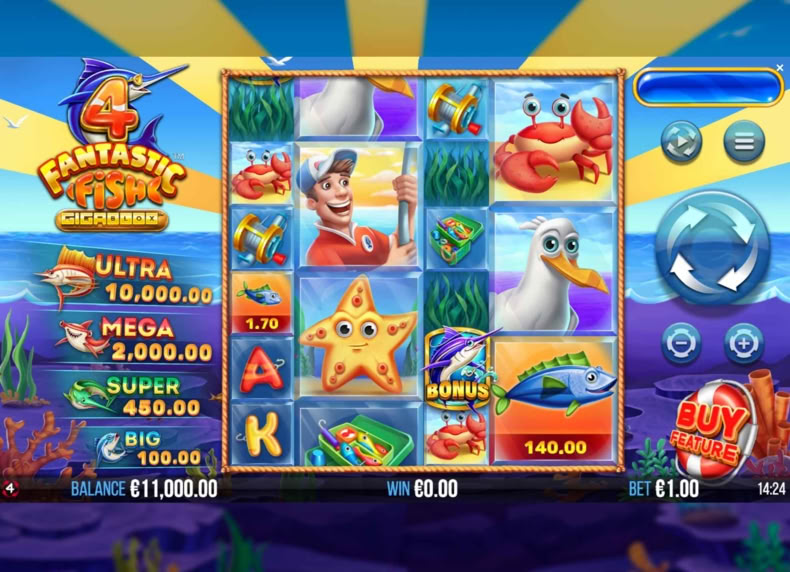 4 Fantastic Fish Gigablox game - play for free