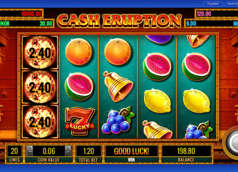 Cash Eruption game - play for free
