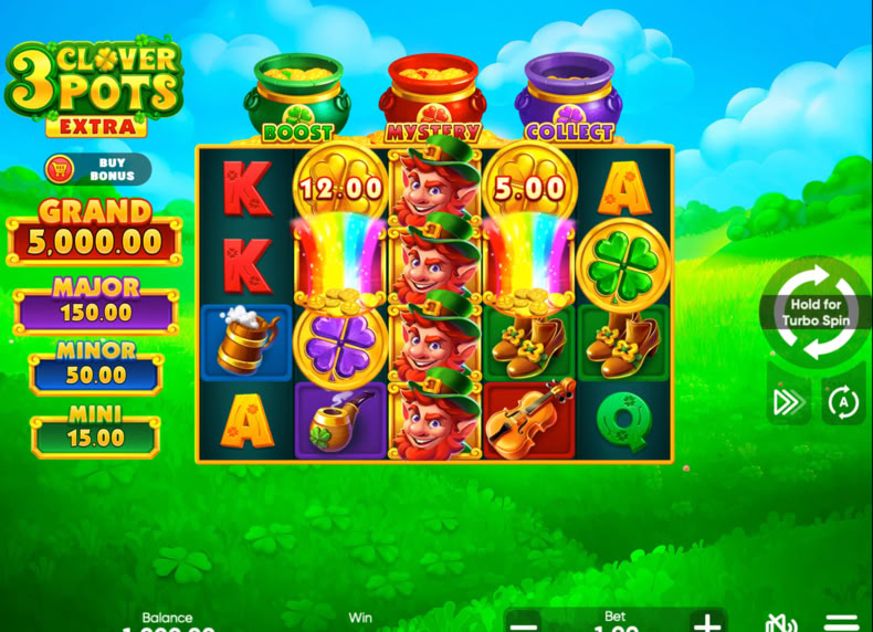 3 Clover Pots Extra game - play for free