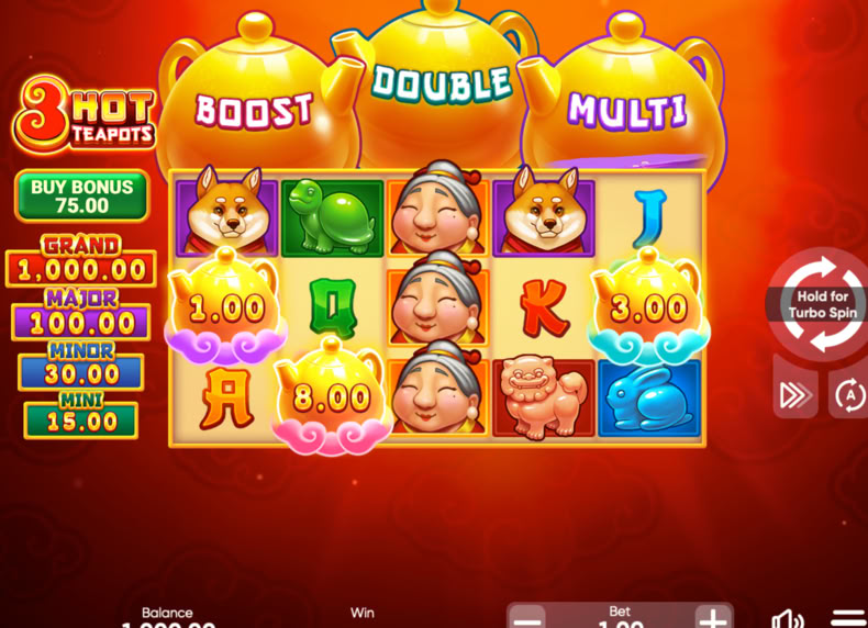 3 Hot Teapots game - play for free