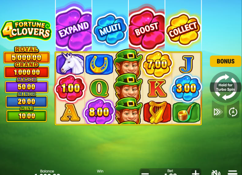 4 Fortune Clovers game - play for free