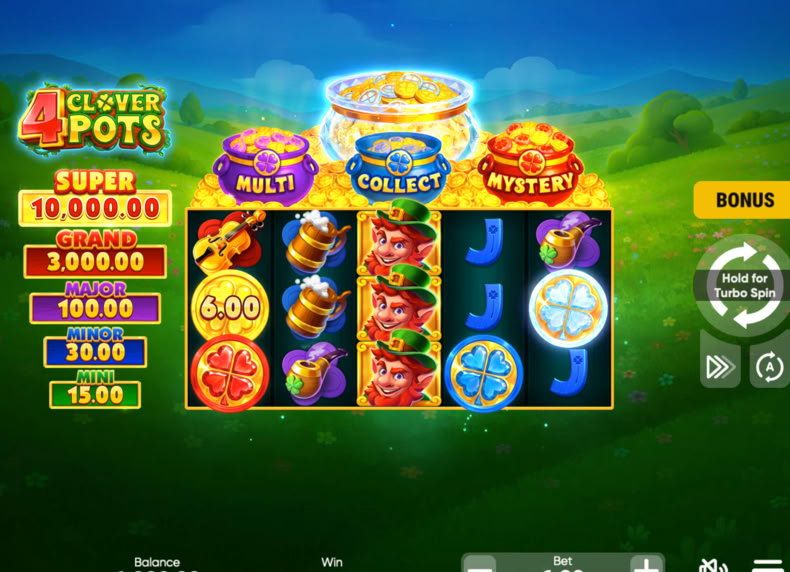 4 Clover Pots game - play for free