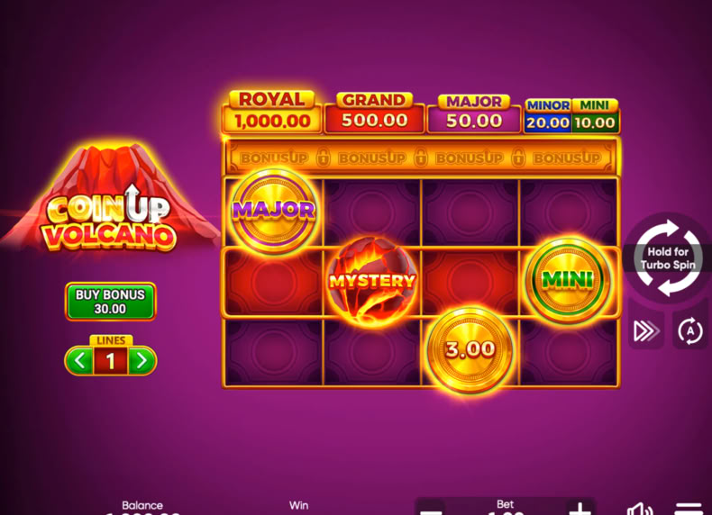 Coin UP Volcano game - play for free