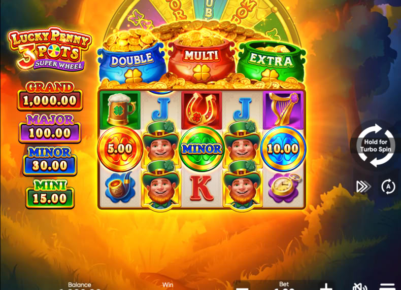 Lucky Penny 3 Pots: Super Wheel game - play for free