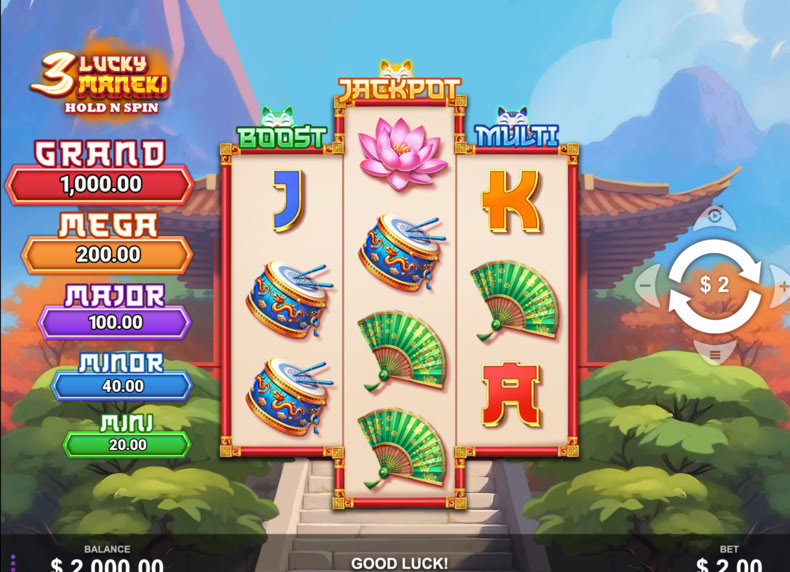 3 Lucky Maneki Hold N Spin™ game - play for free