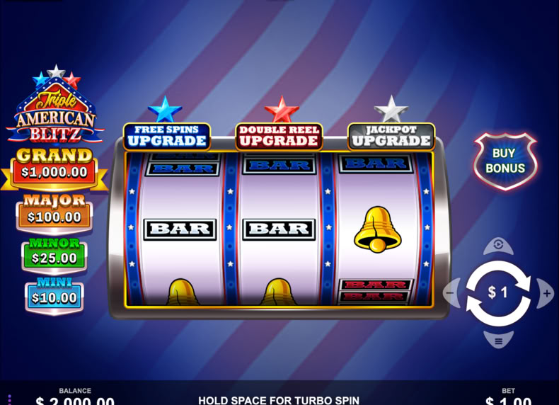 Triple American Blitz game - play for free