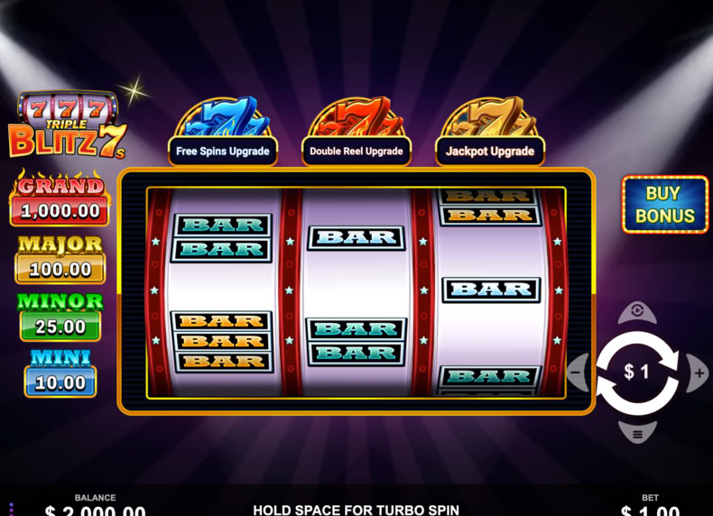 Triple Blitz 7s game - play for free
