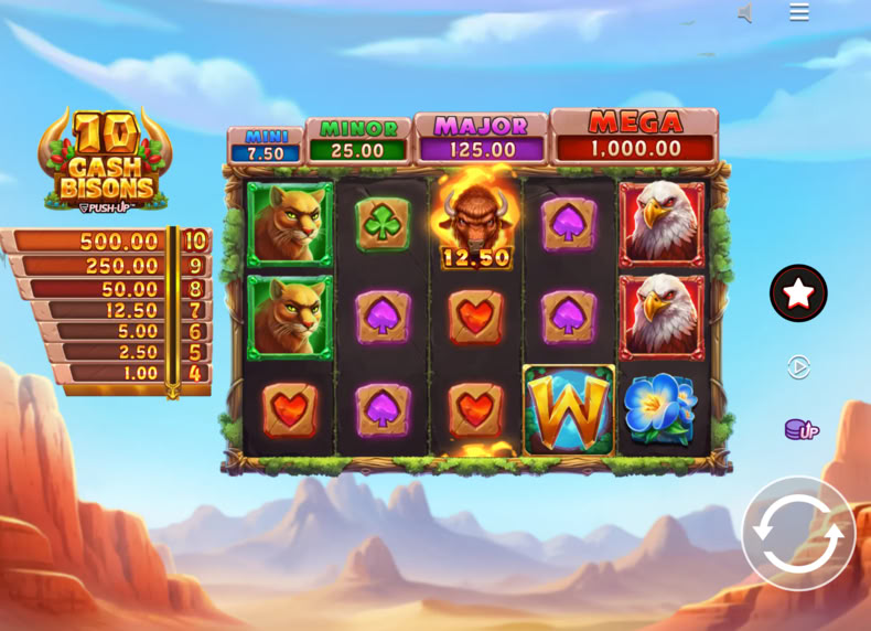 10 Cash Bisons game - play for free