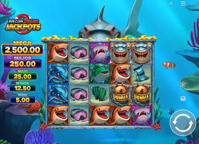 Razor Shark Jackpots game - play for free