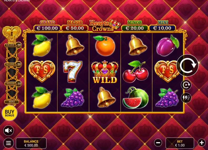 Hearts Crowns game - play for free