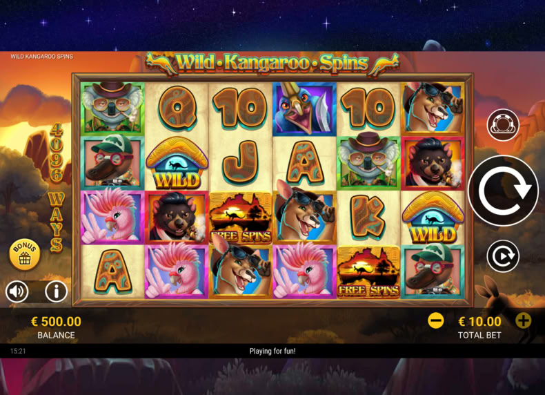 Wild Kangaroo Spins game - play for free