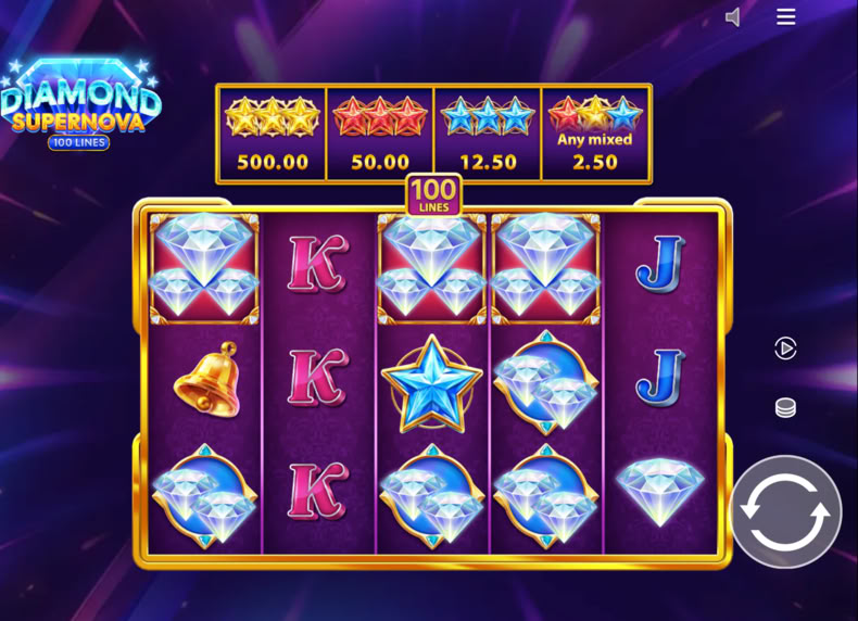 Diamond Supernova 100 game - play for free