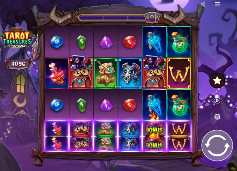 Tarot Treasures game - play for free