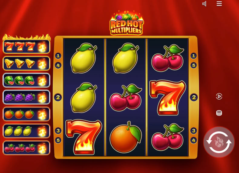 Red Hot Multipliers game - play for free