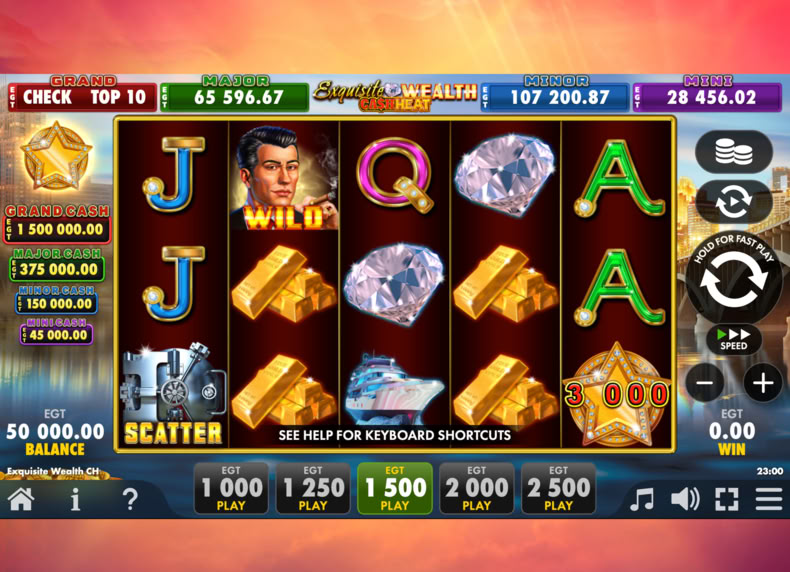 Exquisite Wealth Cash Heat - clover-chance - en game - play for free