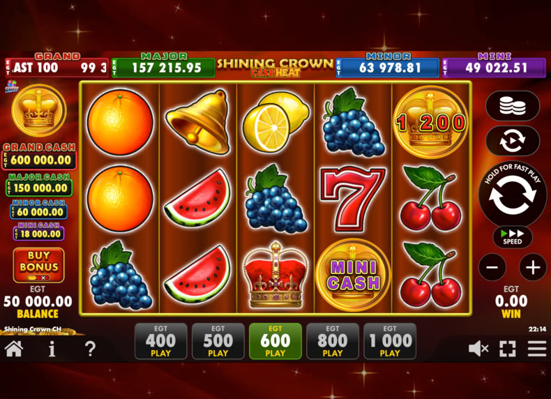 Shining Crown Cash Heat - clover-chance - en game - play for free