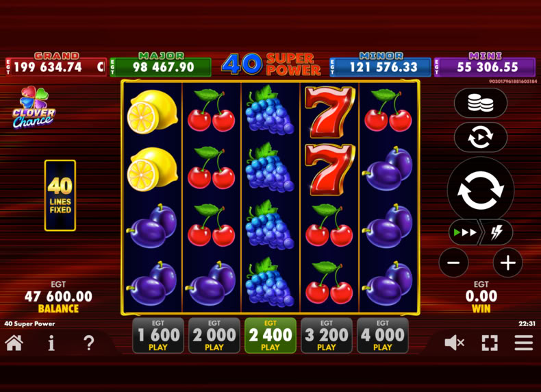 40 Super Power - clover-chance - en game - play for free
