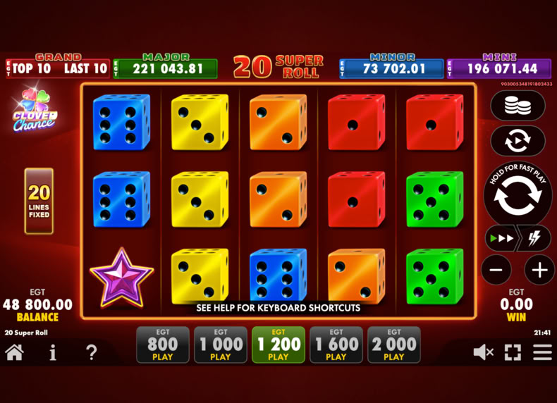 20 Super Roll - clover-chance - en game - play for free